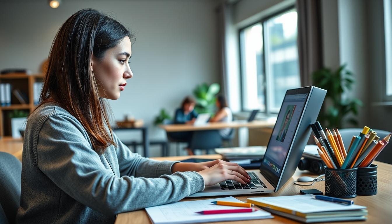 Students collaborating in study space